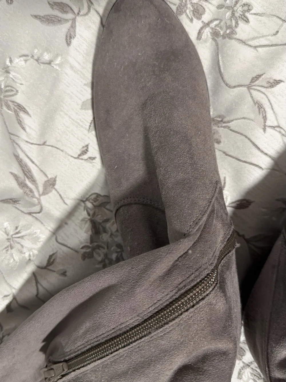 Aldo Over-the-Knee Suede Boots in Gray